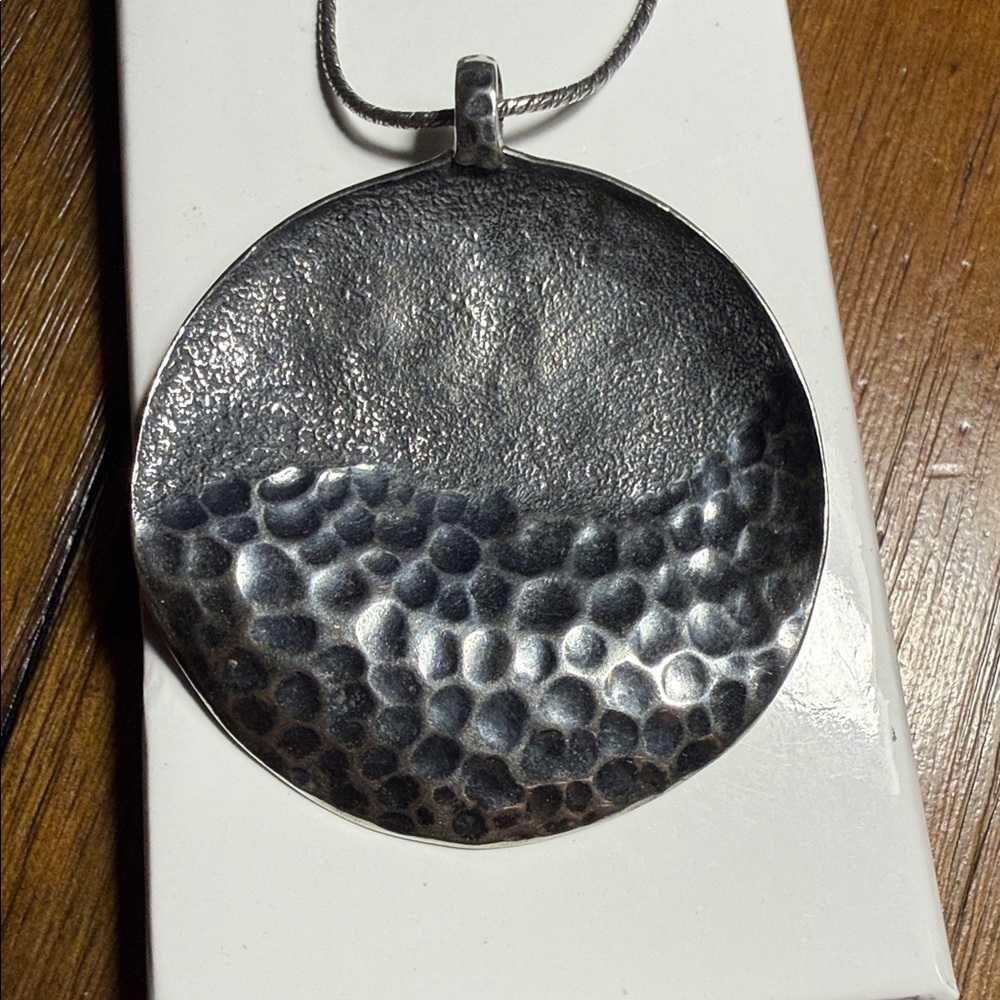 Silver Silpada Textured Pendant Necklace - Picture 2 of 4
